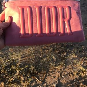Dior Pink Leather Pouch